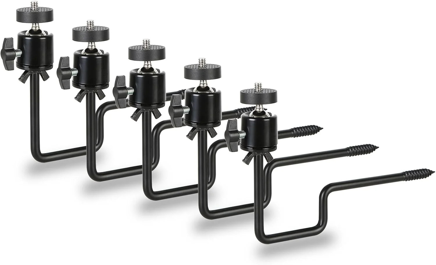 5-Pack Trail Camera Mount, Trail Cam Mounts, 1/4" -20 Threaded Insert 360°Rotati