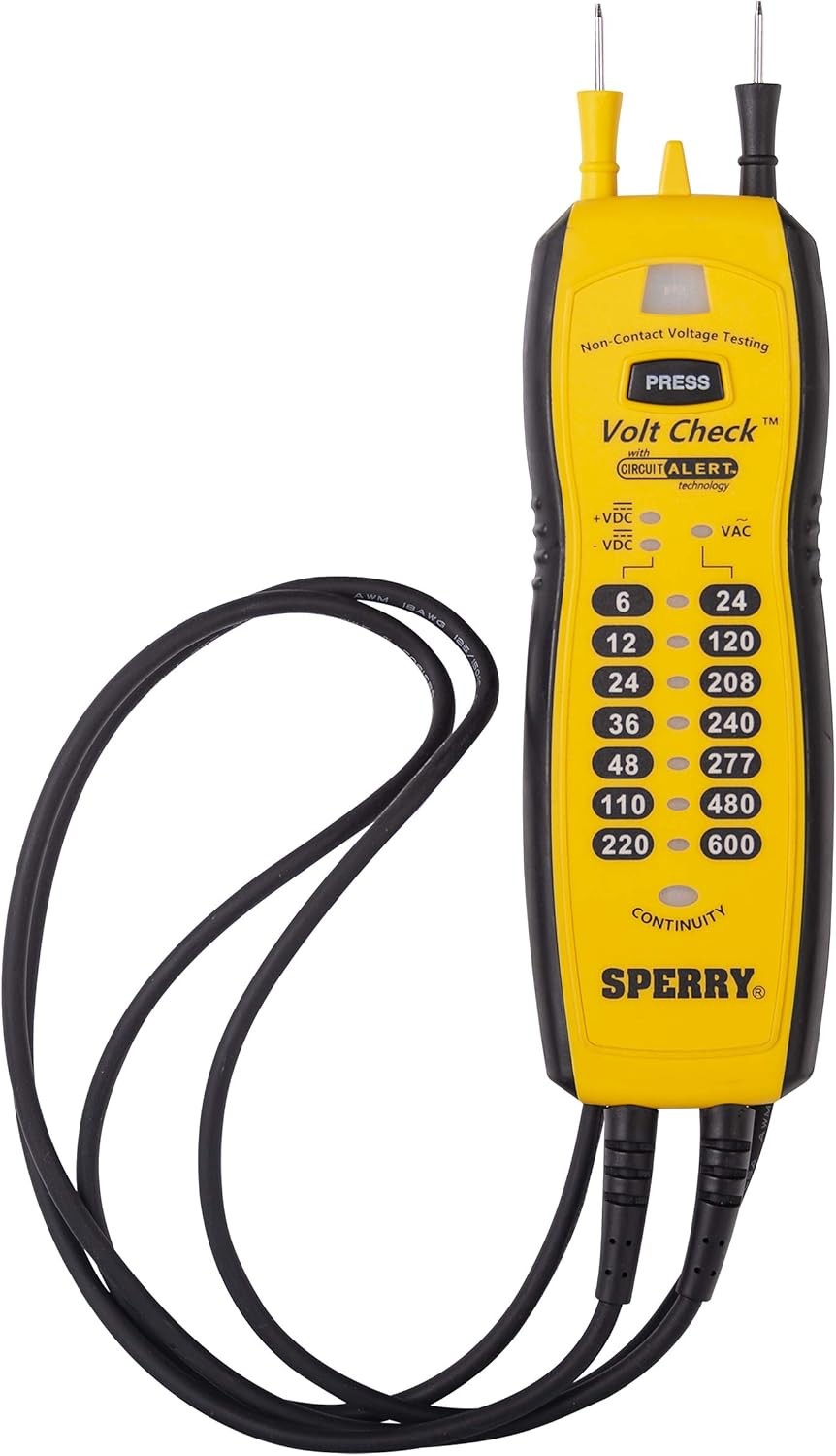 Sperry Instruments VC61000 Volt Check Voltage & Continuity Tester,Black & Yellow
