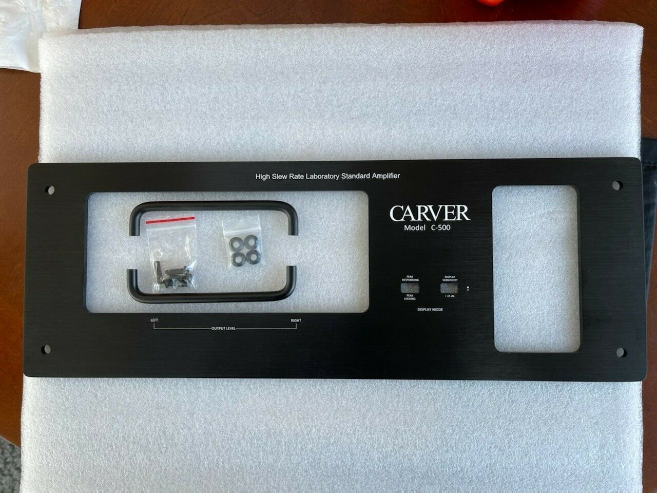 *NEW* CARVER C-500 Faceplate, Black with Handles and Hardware