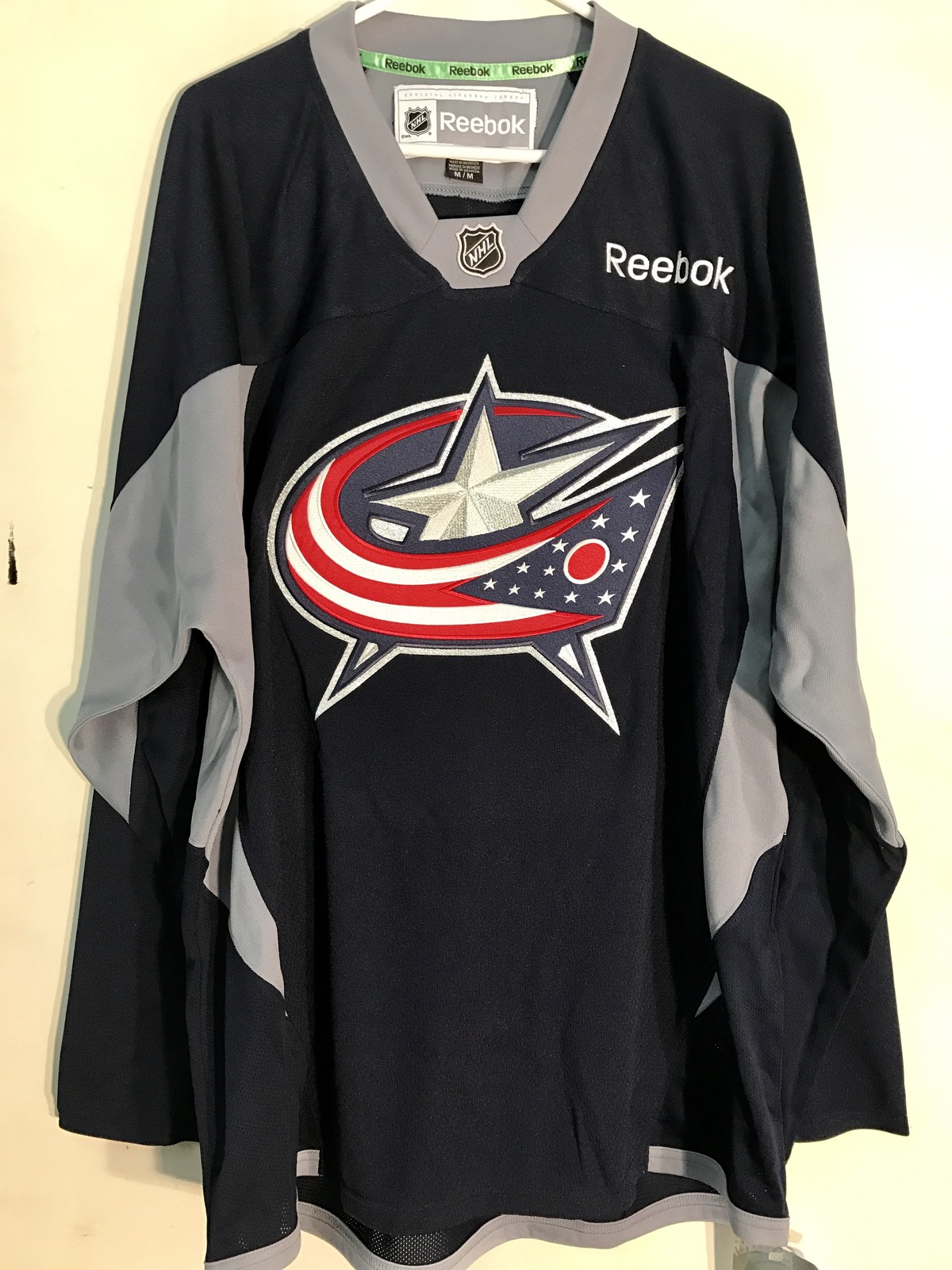 Reebok Practice  NHL Jersey Columbus Blue Jackets Team Navy sz M