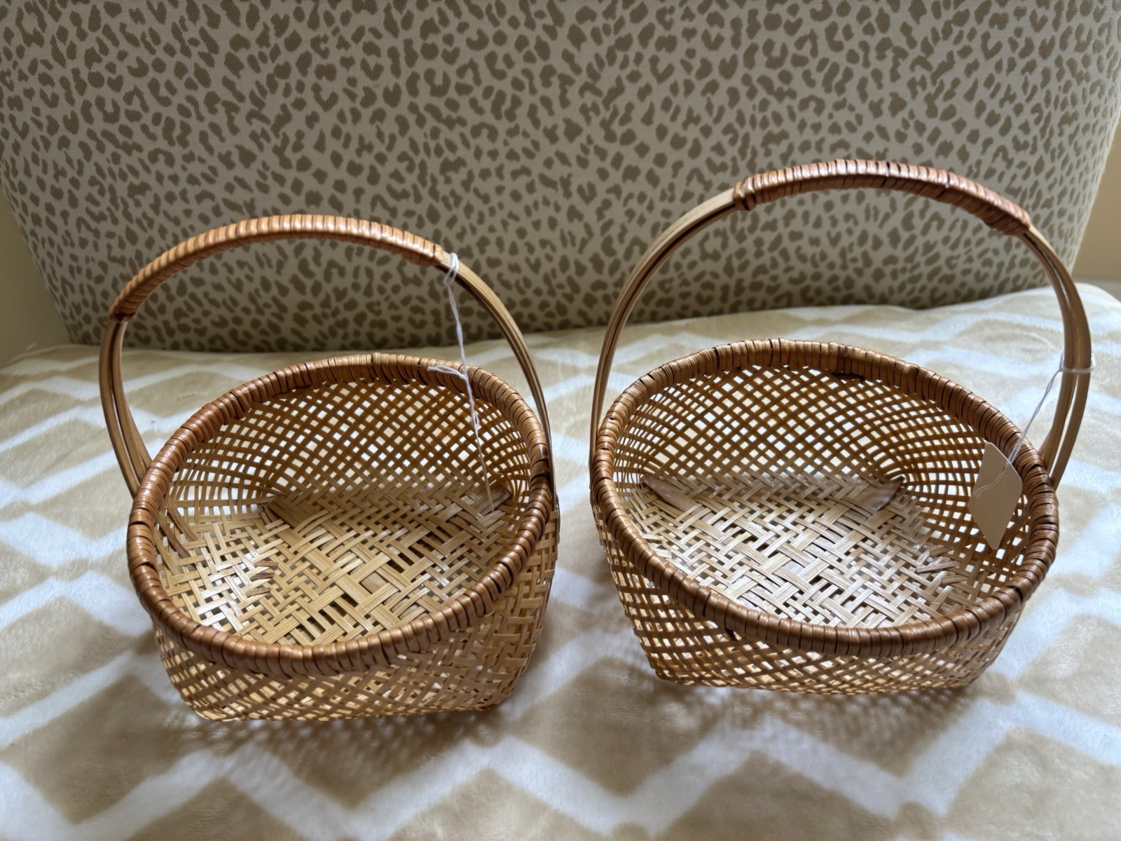Pier 1 Baskets, Decorative Set Of 2, NWT, 6” Wide X 6” High