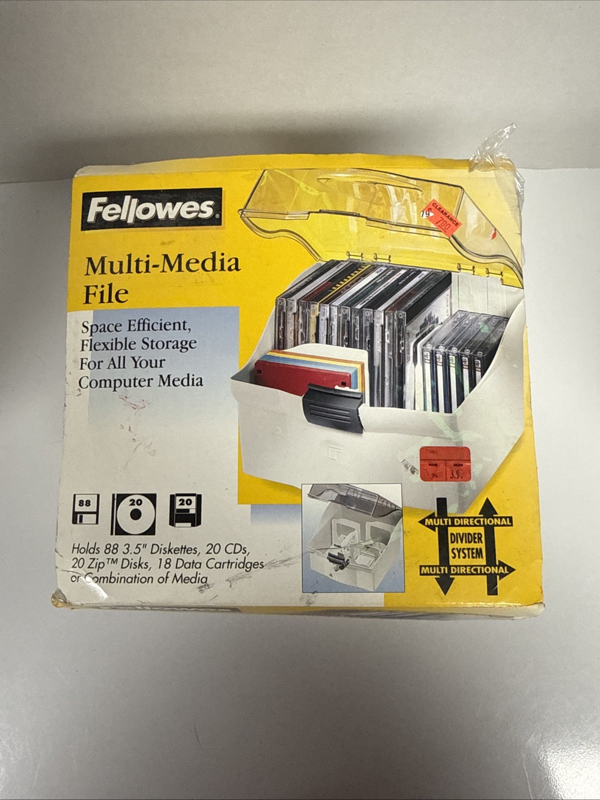 Fellowes Workstation Multi Media Disk Tray -Off White 1998 New Old Stock