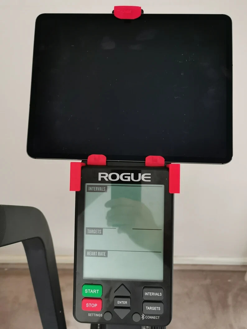 ERGTAB tablet holder for ROGUE® ECHO BIKE® with V3 console (fully black)