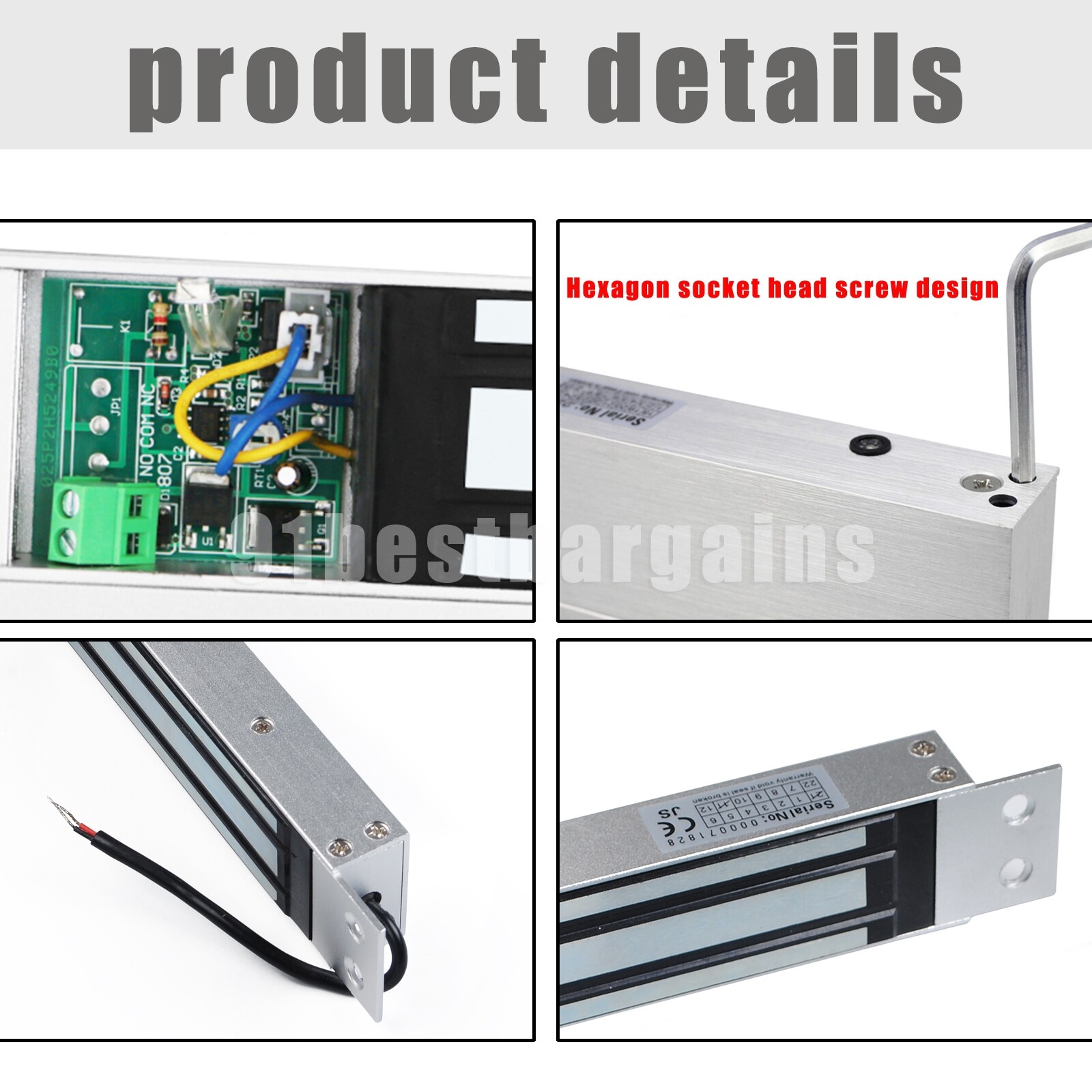 Electromagnetic Lock Flush Mount 350lbs 180kg Holding Force Embedded US SHIP