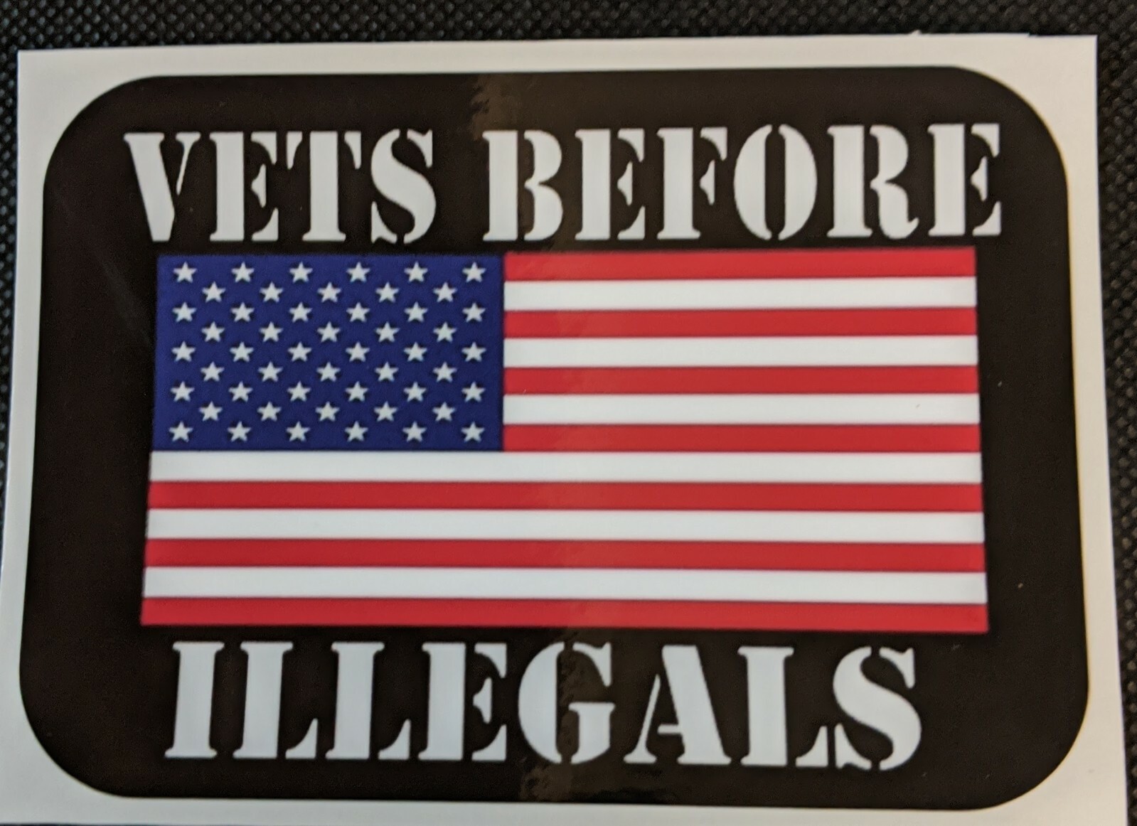Vets Before Illegals Vinyl Sticker