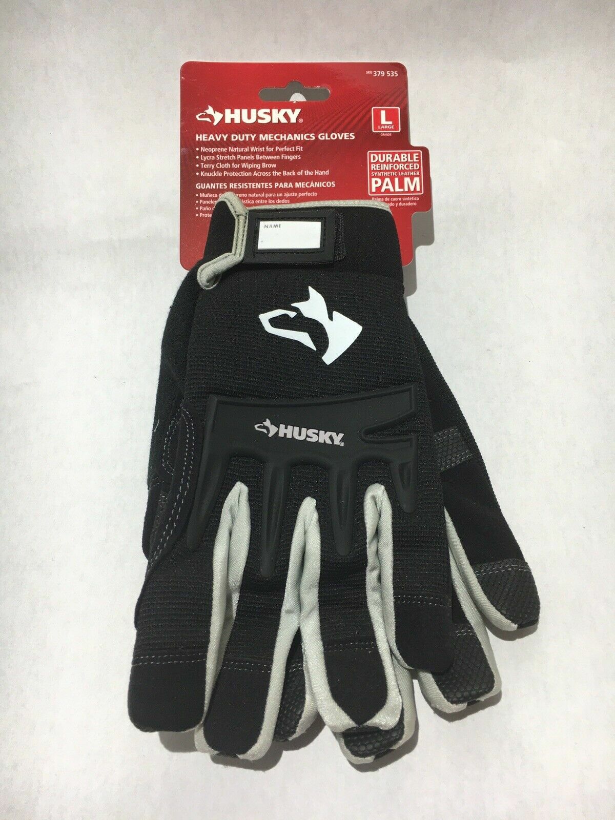 Husky Heavy Duty Mechanics Work Gloves Pair Size Large
