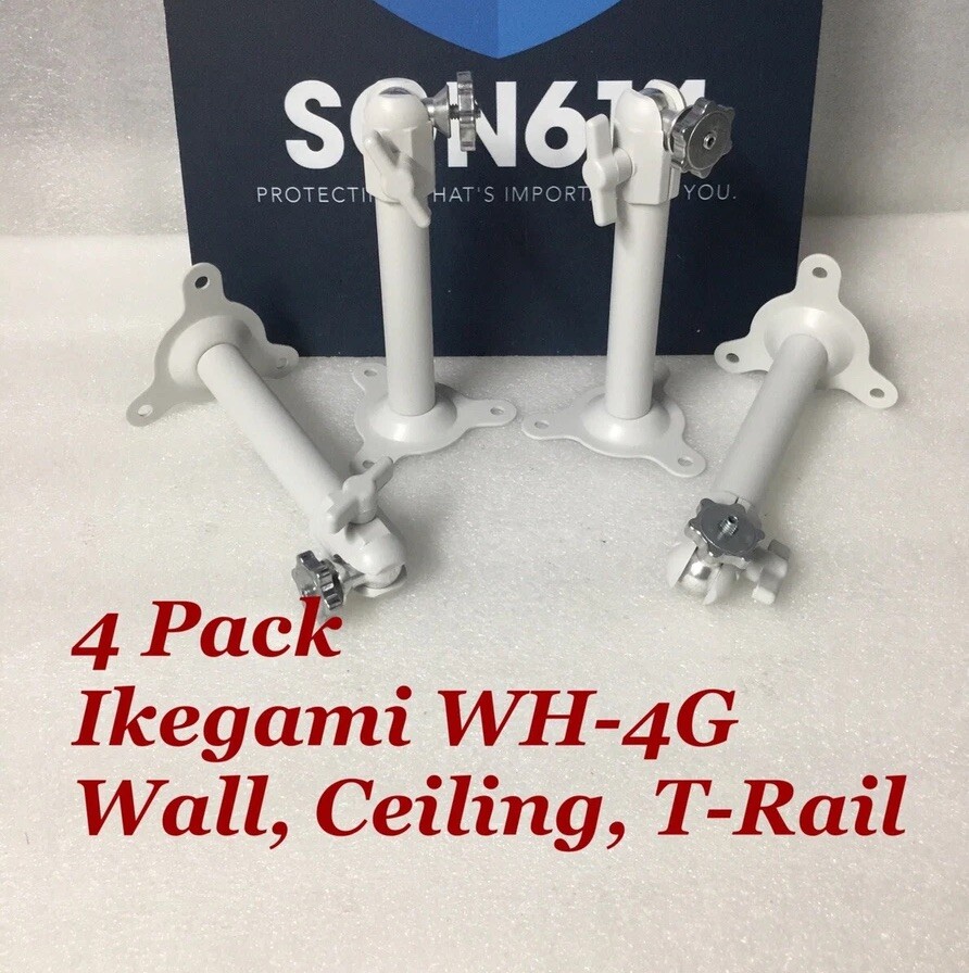 Lot of 4 Ikegami WH-4G Wall, Ceiling, T-Rail Mount 6" Heavy Duty Brackets NEW!