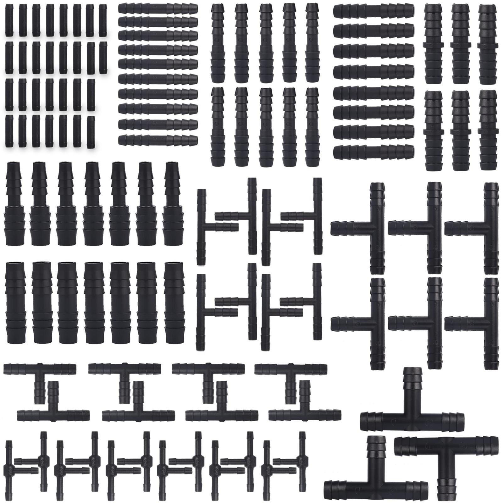 115pcs Universal Vacuum Line Fittings Kit - 12 Size Hose Connectors Assortment