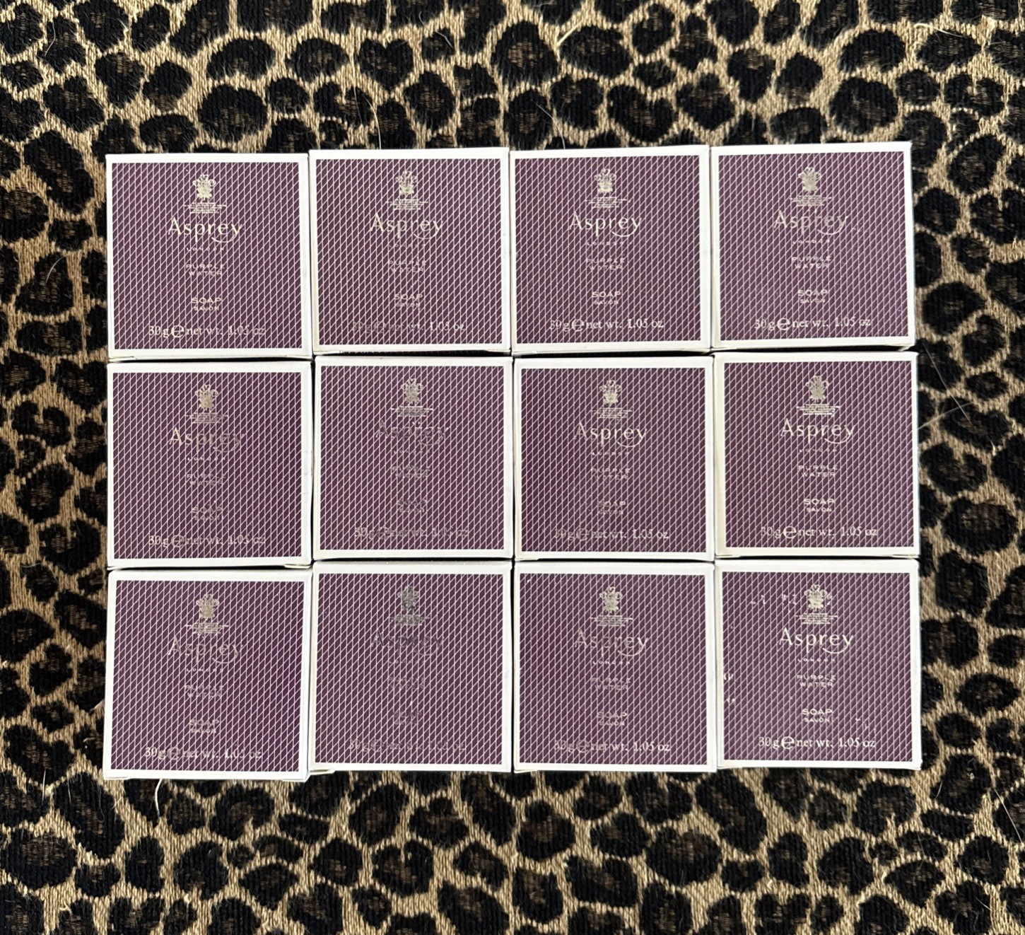 Lot of 12 Asprey London Purple Water Soap 30g/ 1.05oz NIB Discontinued EXP:2023