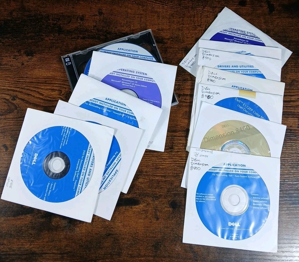 Dell Reinstall Disc Lot of 12 Data And OPERATING Sytems