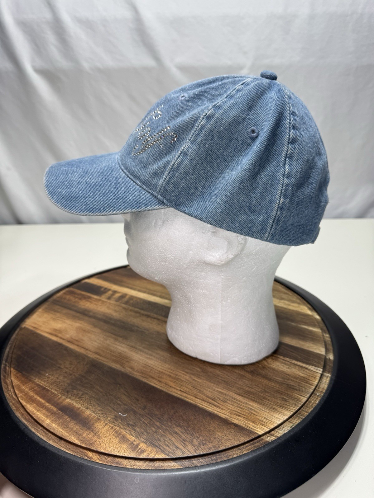 Born To Golf Denim Rhinestone Adjustable Hat
