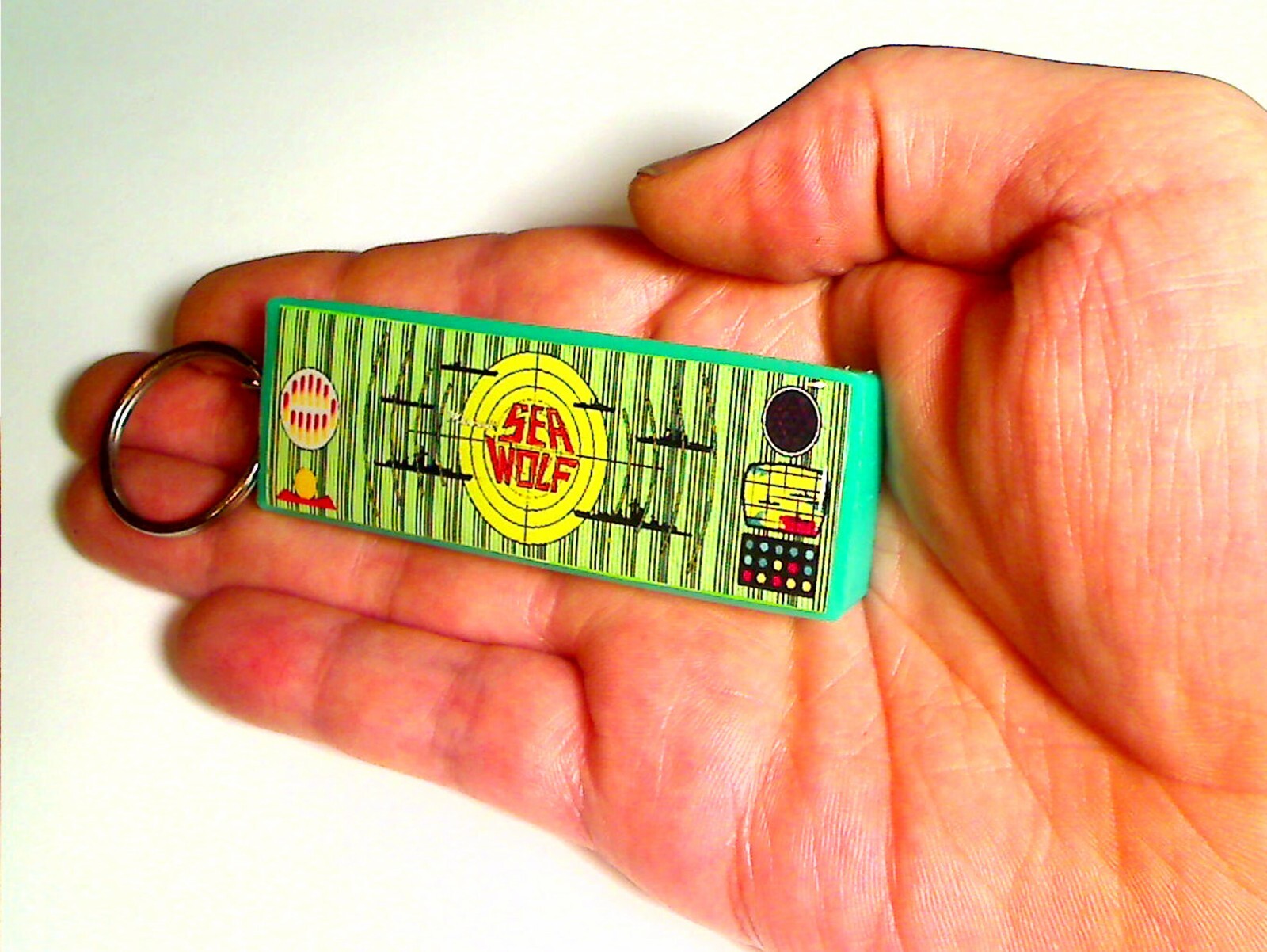 Sea Wolf Arcade Marquee Coin Door accessory Keychain