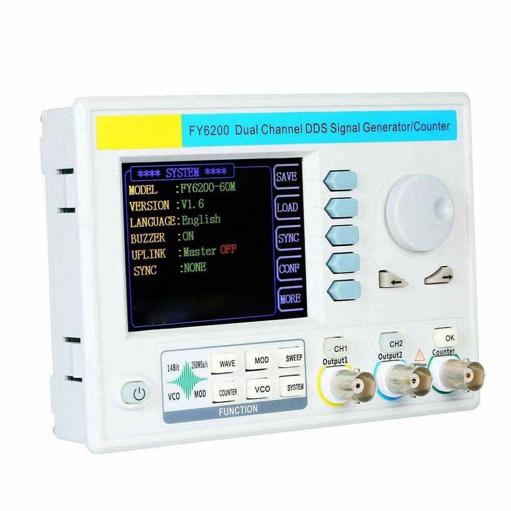20MHz 3.2" LCD DDS 2CH Signal Generator Frequency Counter for FeelElec FY6200