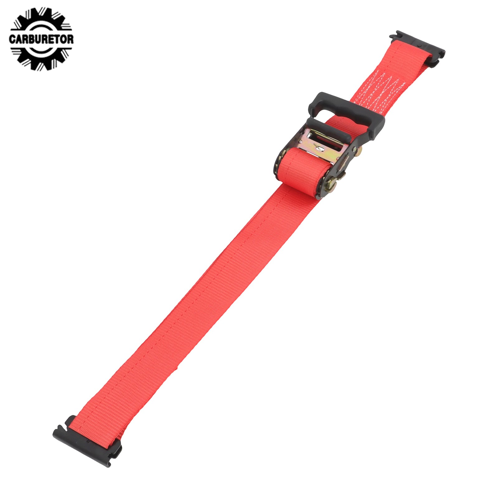 For Trailers Black E Track Wheel Chock Set & 6' Red Ratchet Straps Polyester