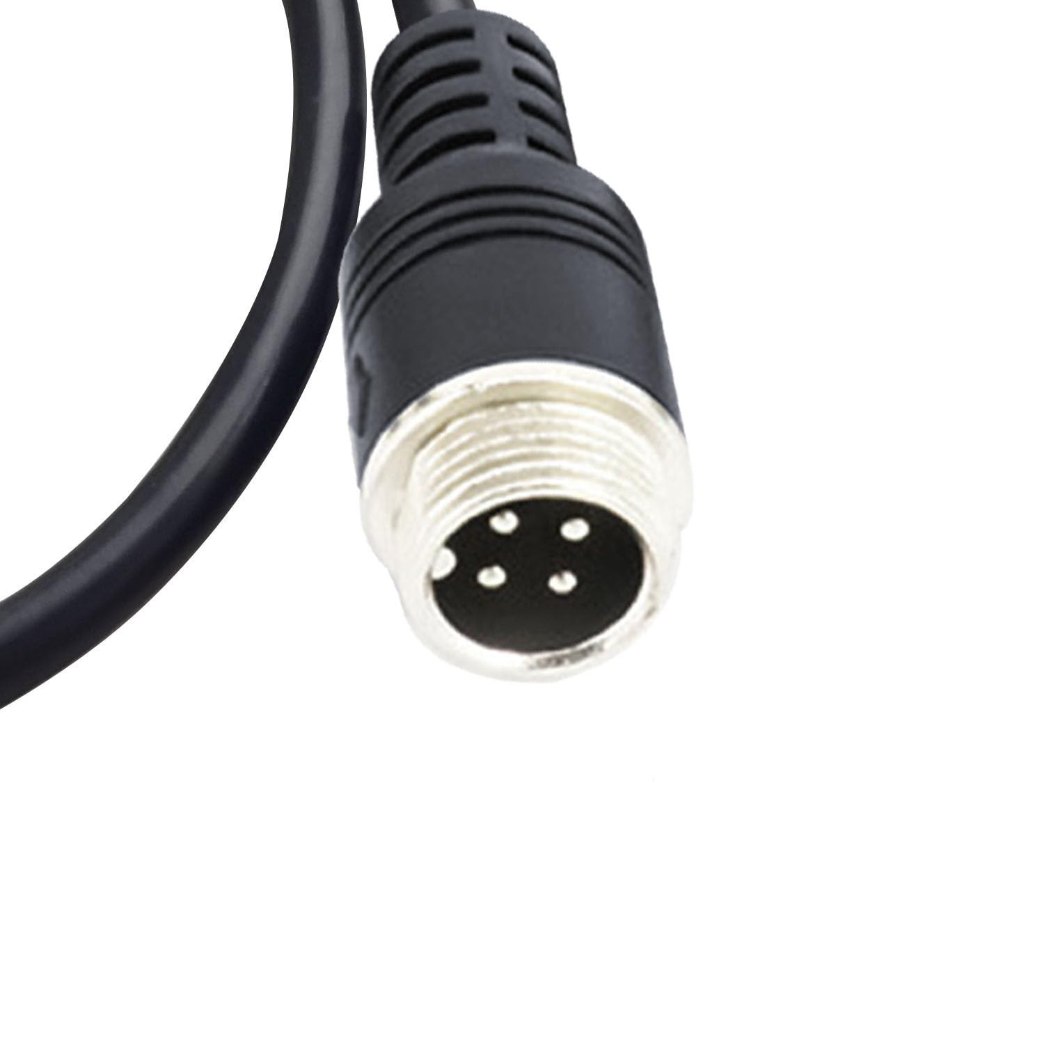 AYECEHI 4 Pin Aviation to RCA Adapter 4 pin Male rca+dc Famale, Black