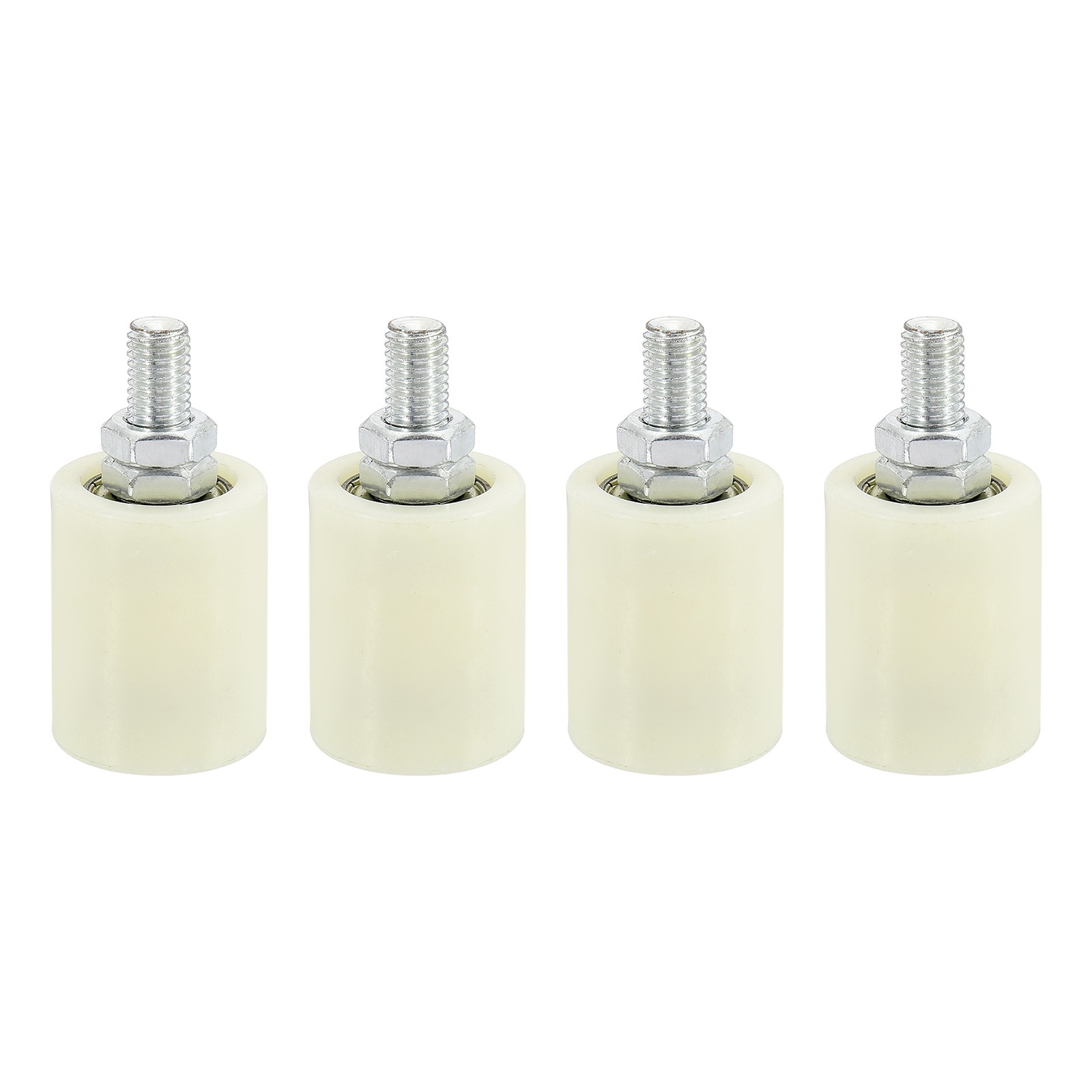 2Set Slide Gate Guide Roller 2" Adjustable Nylon Rollers, White