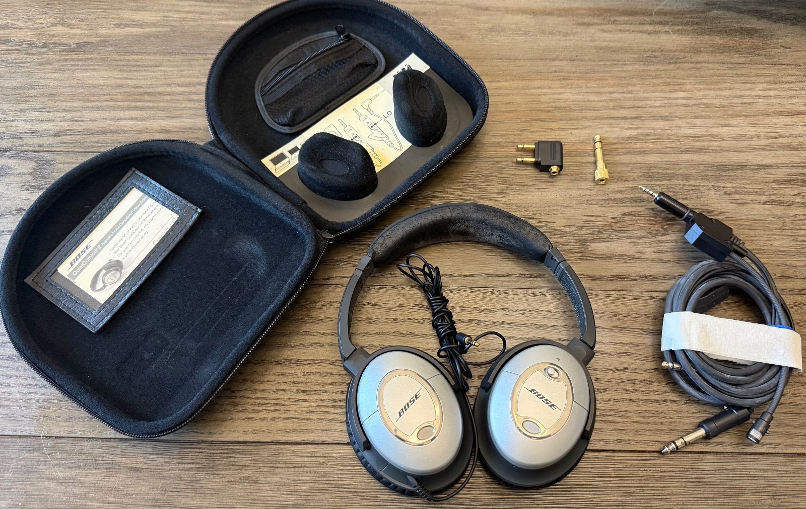UflyMike + Bose QuietComfort QC15 Headset Pilot Aviation Dual GA Plug ANR