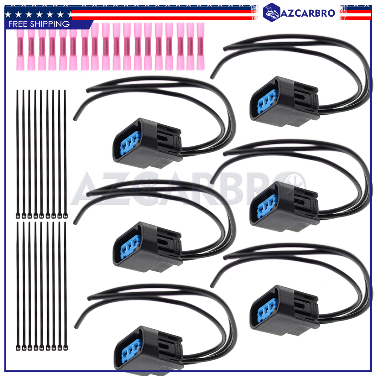 6pcs Ignition Coil Connector Plug Clip for Honda Accord 2007-2017 CR-V 2002-2017