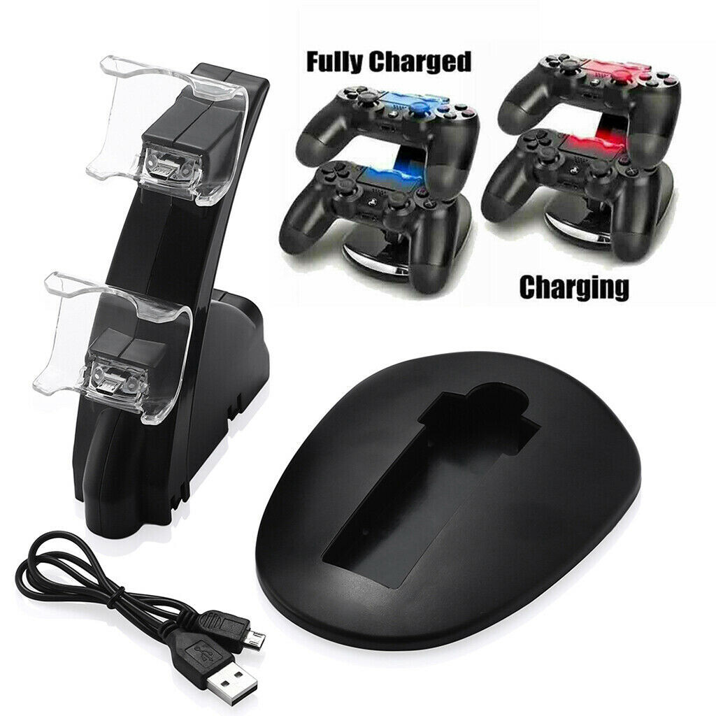 For PS4 PlayStation4 Controller Dual USB Charger LED Dock Station Charging Stand