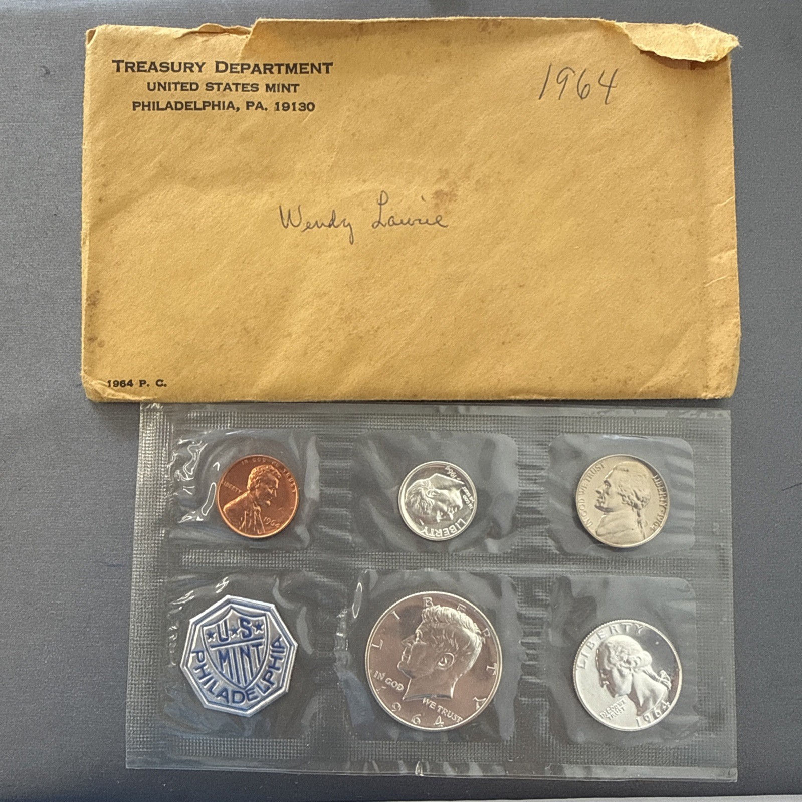 1964 US MINT PROOF SET PHILADELPHIA TREASURY DEPARTMENT
