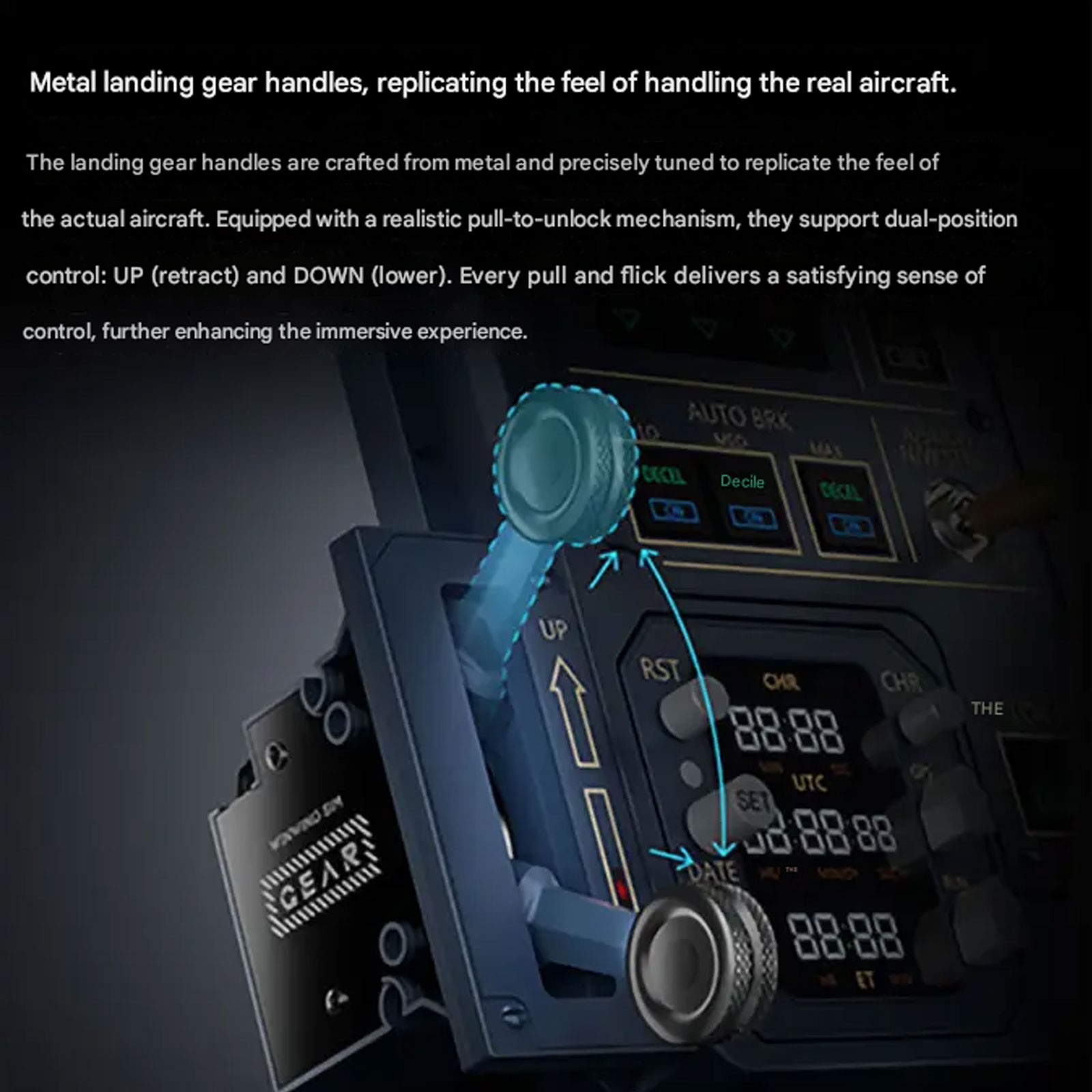 WINWING AGP Metal Flight Simulation Landing Panel Support for X-Plane MSFS Gamnr