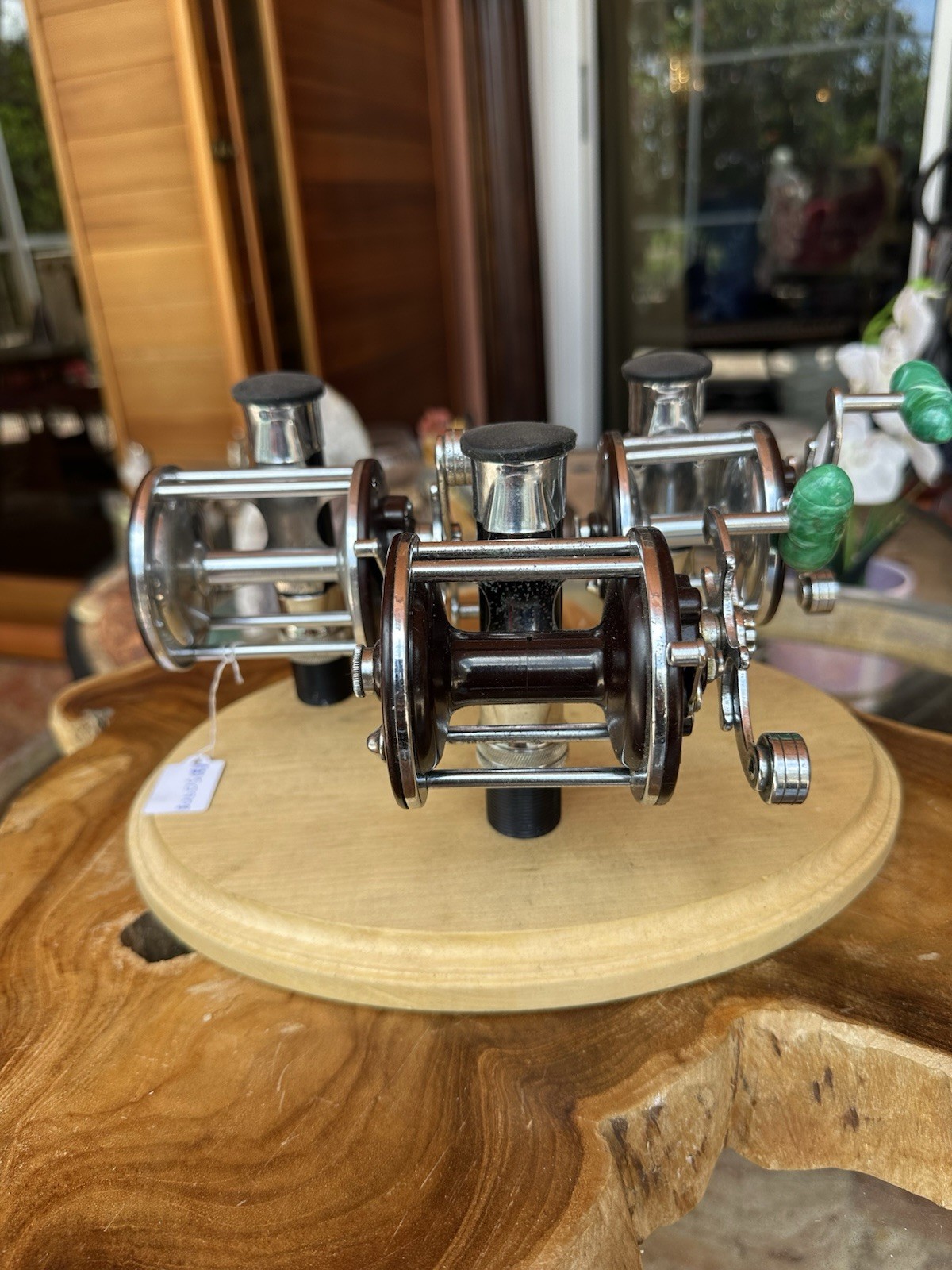 Penn Vintage Monofil Reel Collection (Nos. 25, 26, 27) with Display Stand