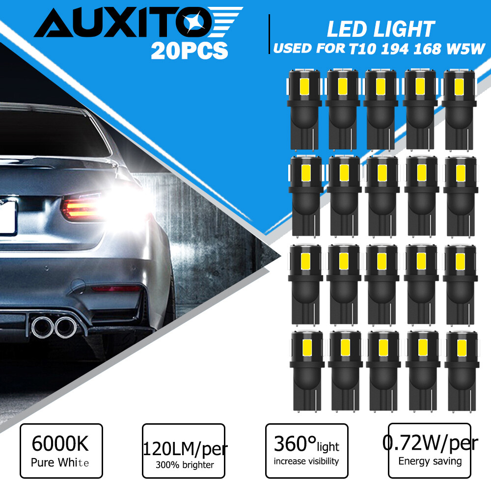20PCS 24SMD T10 194 168 LED interior light Bulb Super Bright Canbus Xenon White
