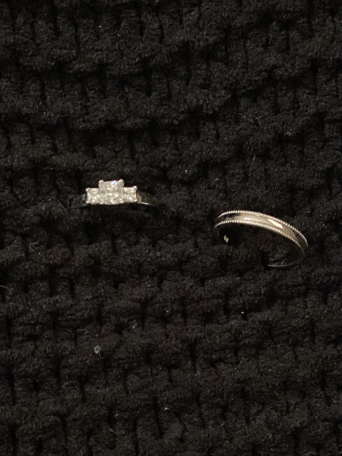 Avon CZ Wedding Toe Ring Set Adjustable Silver Tone Cubic Zirconia 2005 NEW