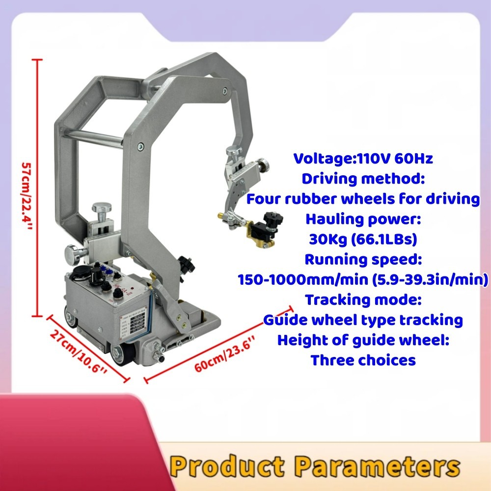 110V Automatic Welding Trolley Portable Flat Rail & Angle Welding Carriage