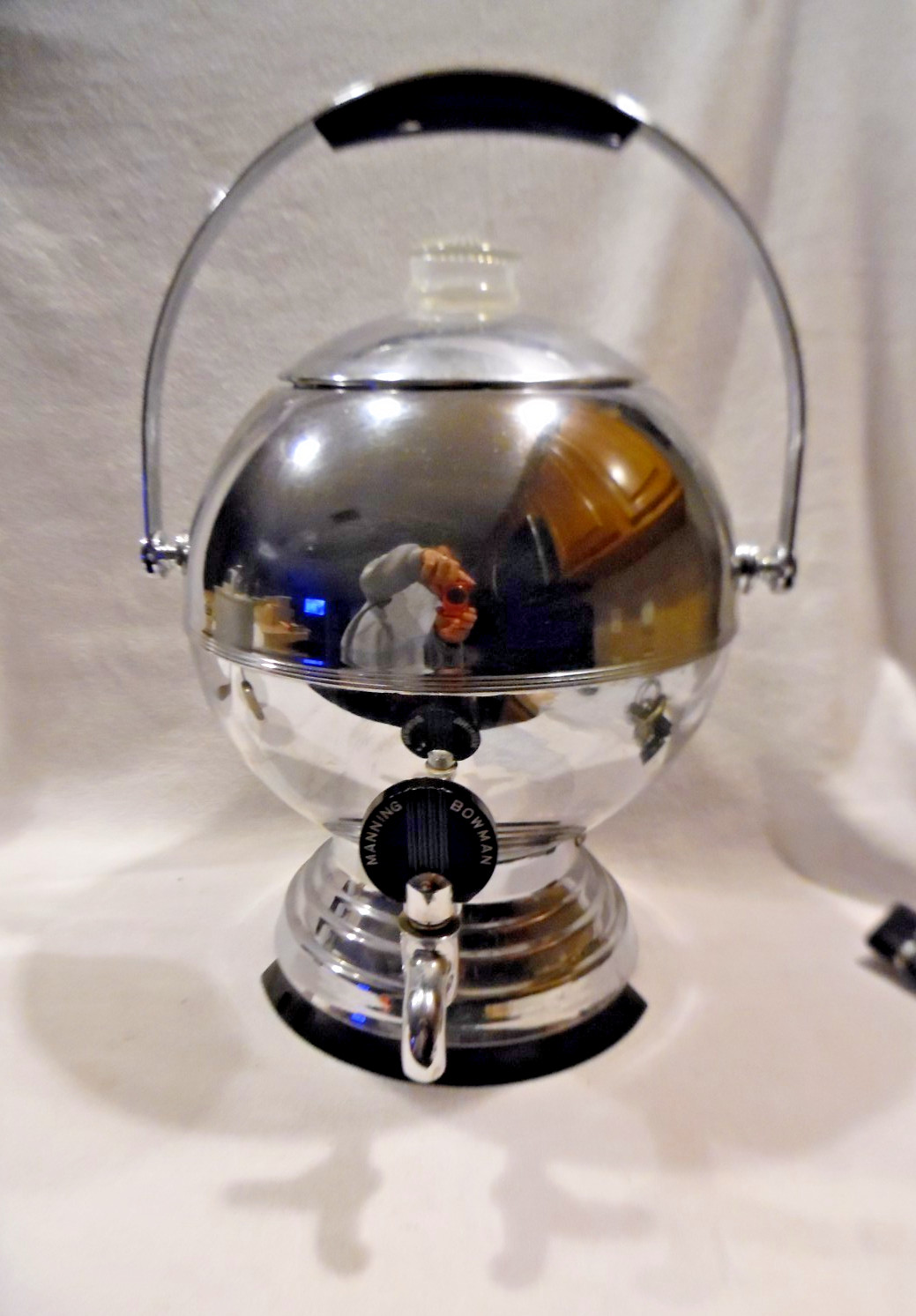 1950’s Manning-Bowman Chrome Globe Percolator Coffeemaker
