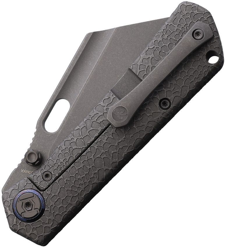 Kunwu Knives Cochise Folding Knife 3.5" VANCRON Steel Blade Titanium Handle