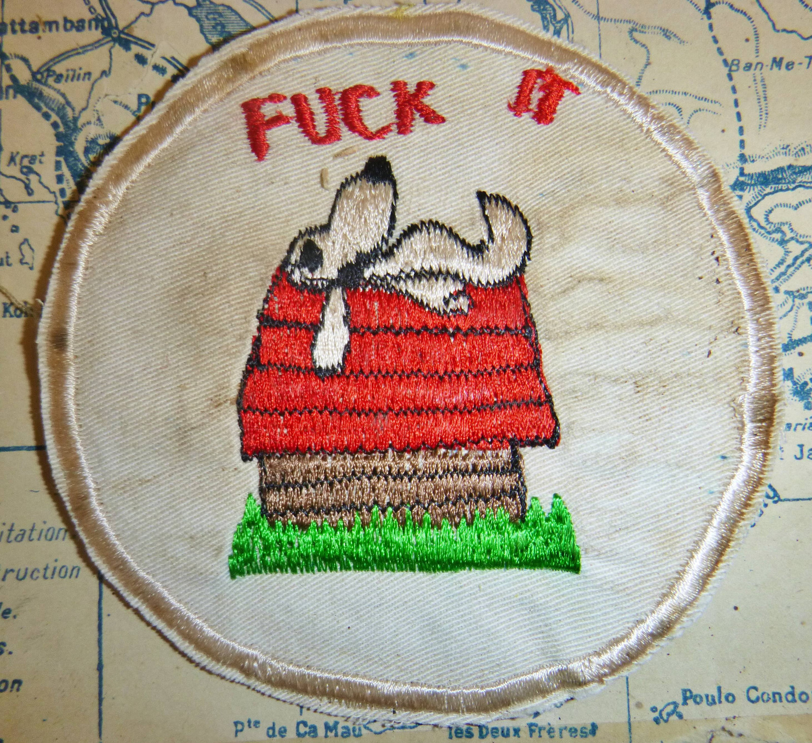 Original Patch - SNOOPY SAYS - USSF - Newspaper - MACV-SOG - Vietnam War, D.328