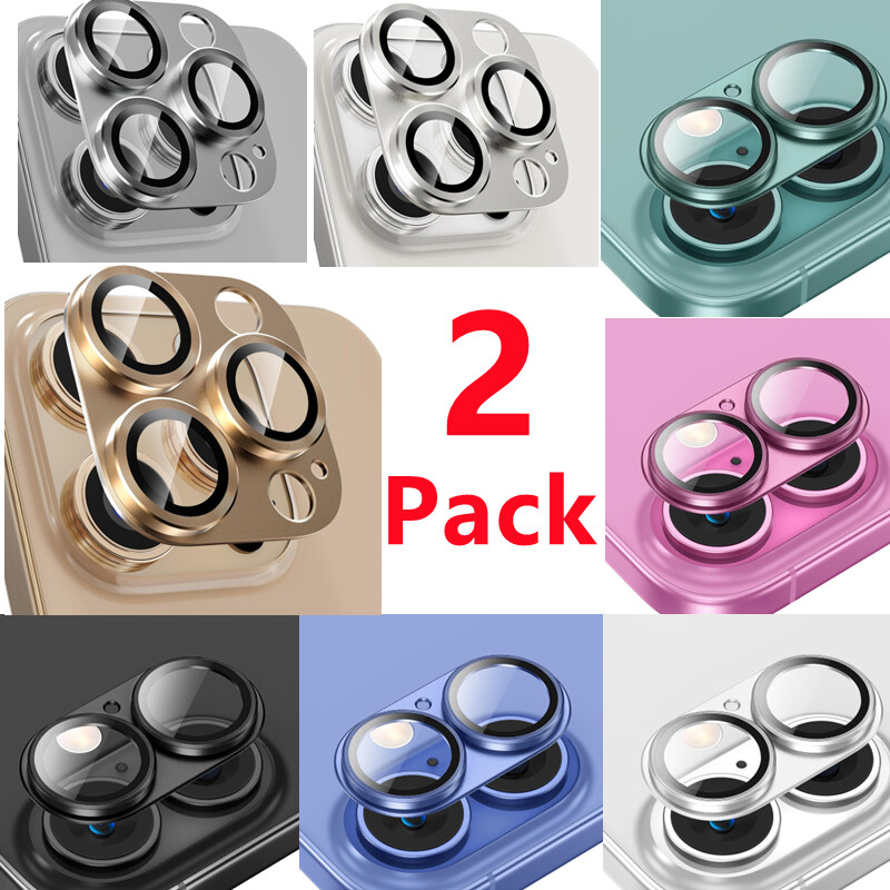 2 Pack For iPhone 16 Pro Max/16 Pro/16 Plus/16 Metal Camera Lens Protector