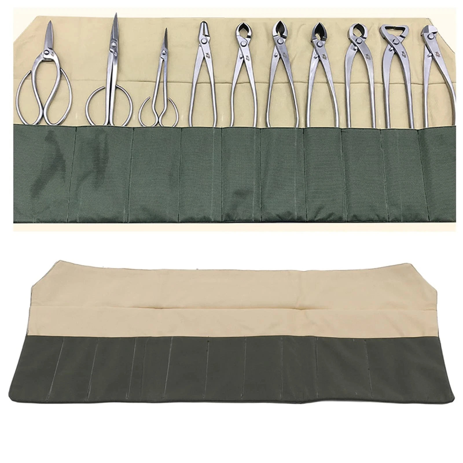 Tyenaza Bonsai Tool Roll, 10-Pocket Waterproof Canvas Case Heavy...