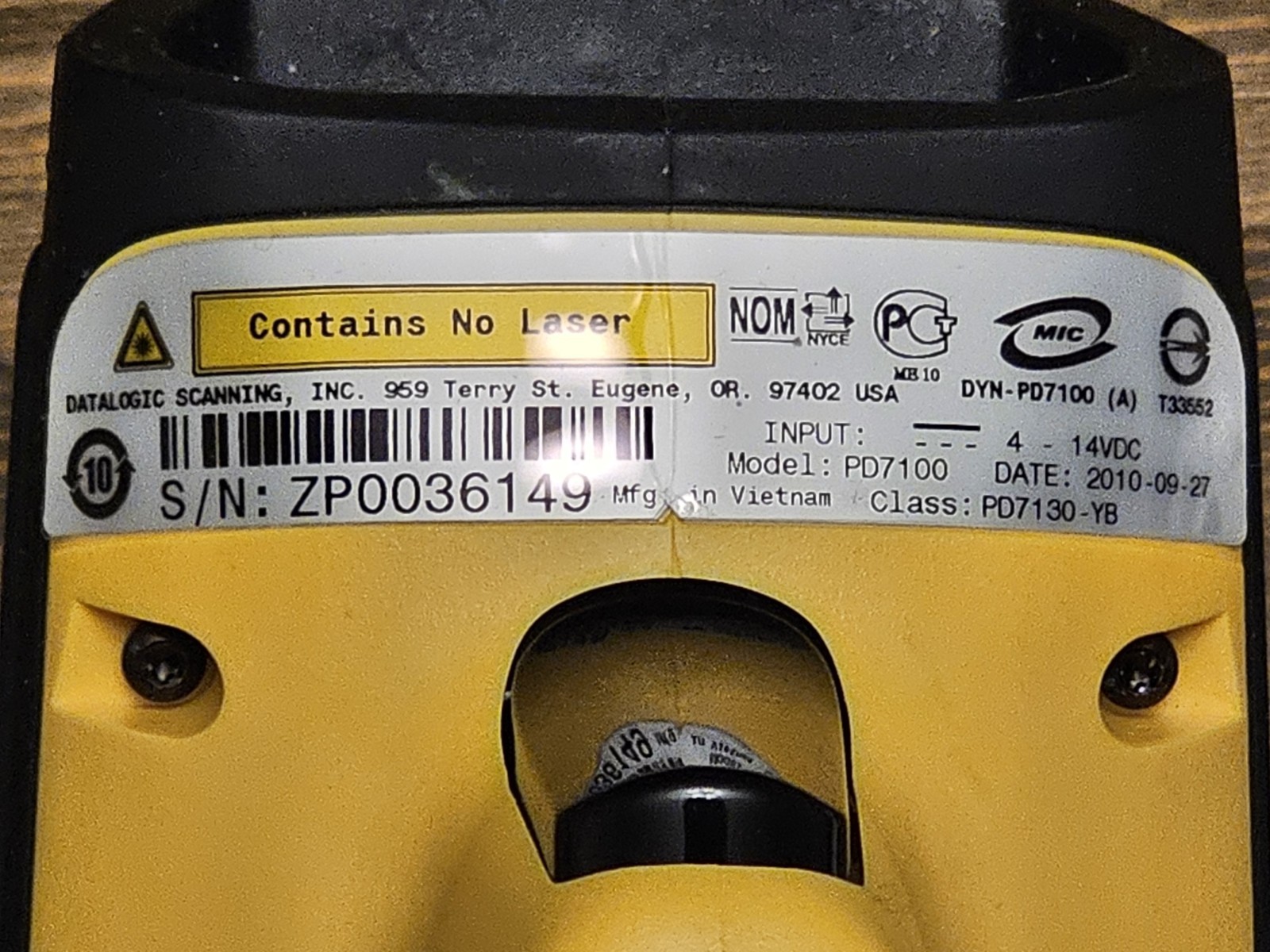 Datalogic PowerScan PD7100 Barcode Scanner. New. Free Shipping!
