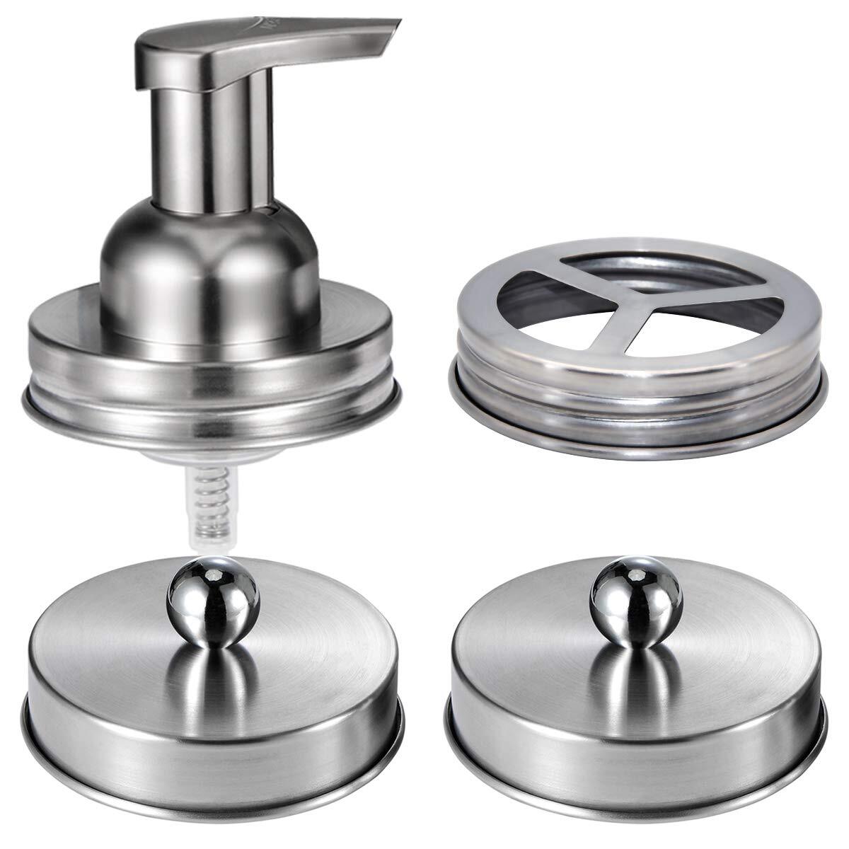 Mason Jar Bathroom Accessories Set4pcsJars Not Included Foaming Soap Dispenser