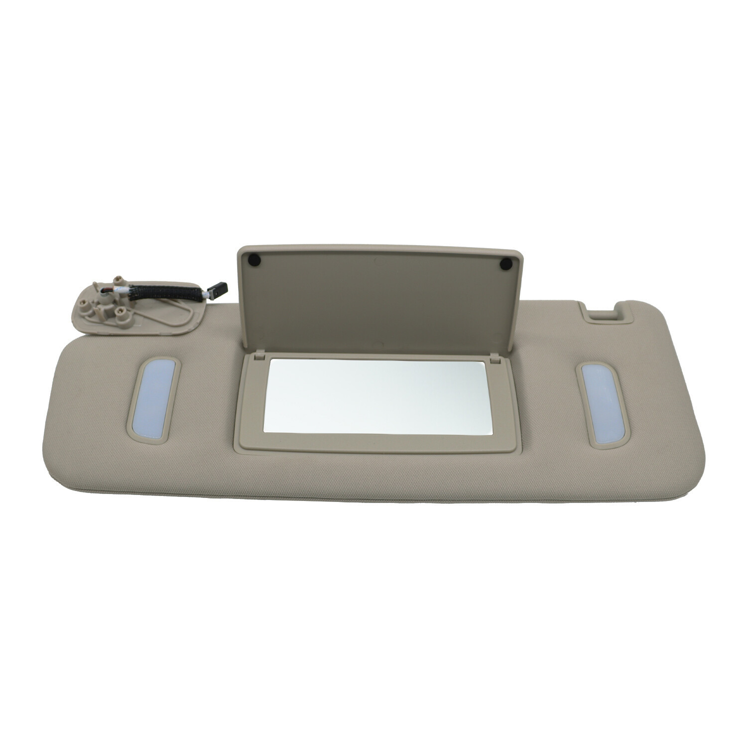 Gray Left Driver Side Sun Visor w/ Light For 2007-2014 Chevrolet GMC 22850306