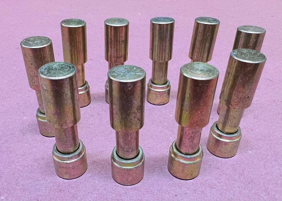 ⭐LOT OF 10⭐ Rexnord 10486804 Utility Barrel Lock #6 Gold Lock w/End Cap 93180124