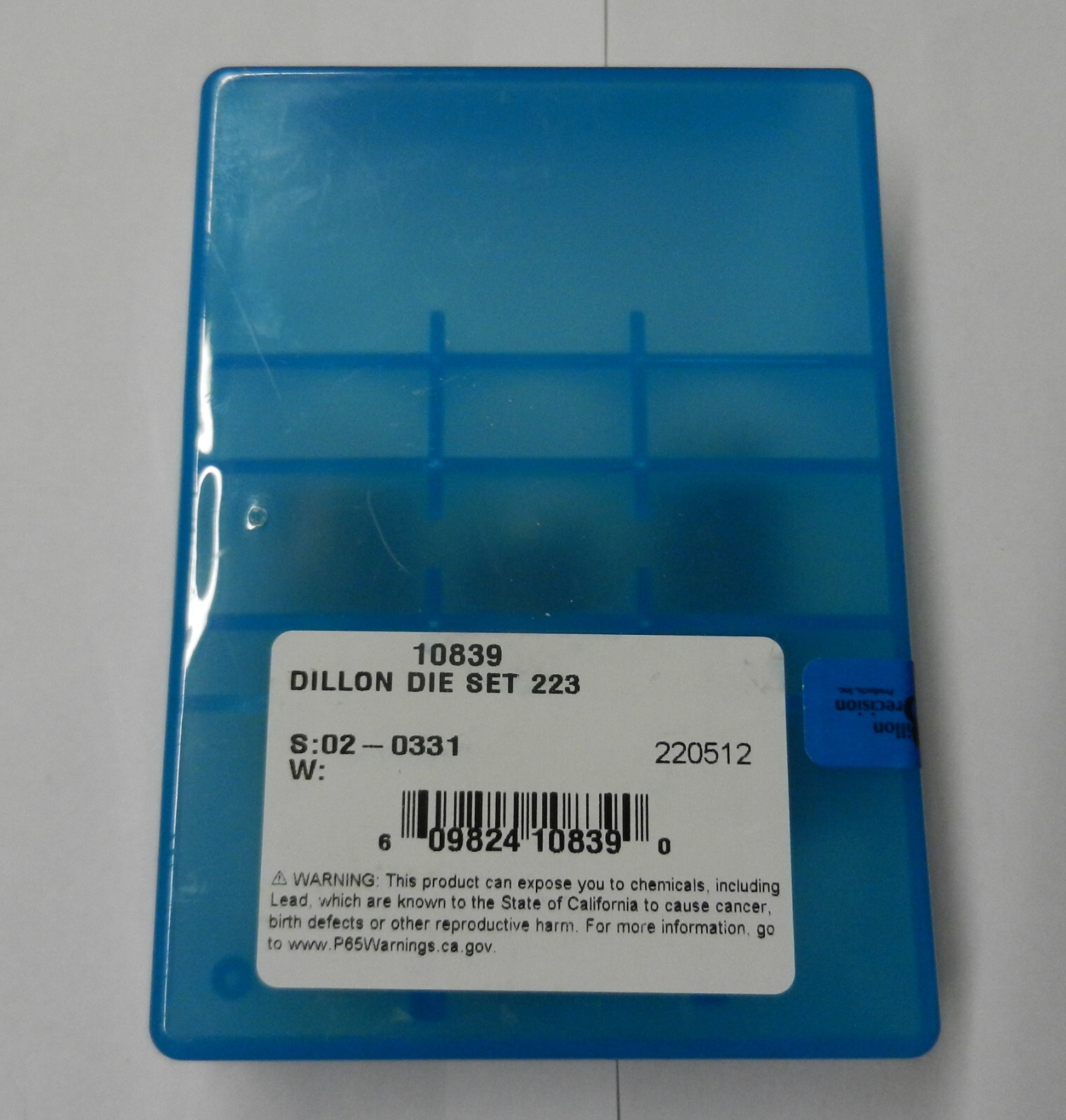 Dillon Precision 223 STEEL Progressive Die Set; 10839