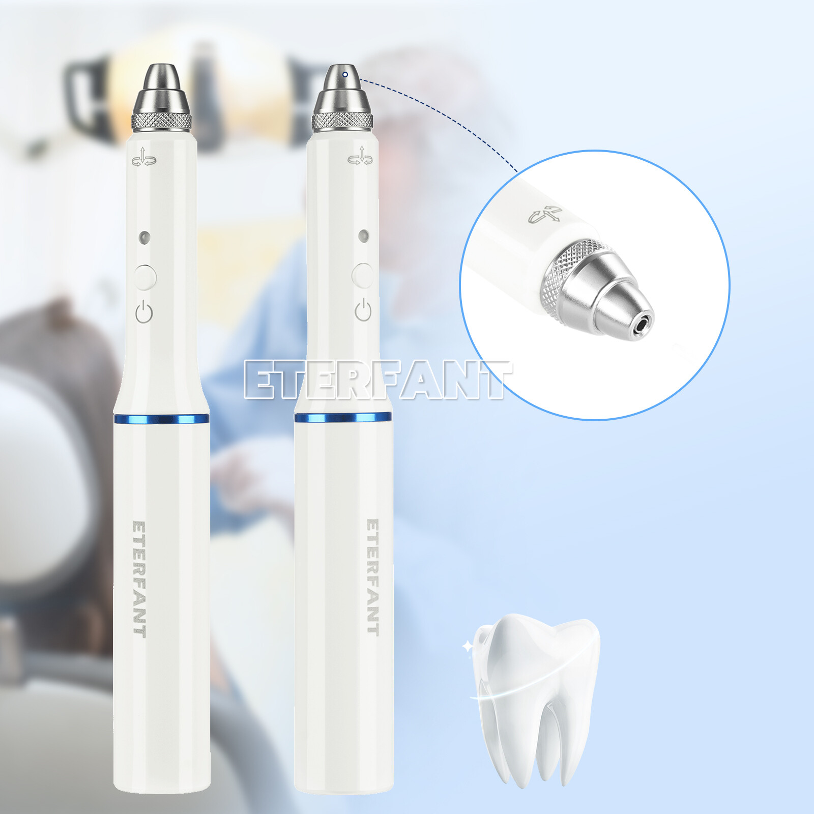 ETERFANT Dental Gutta Percha Obturation System Endo Heated Pen+2xTips white