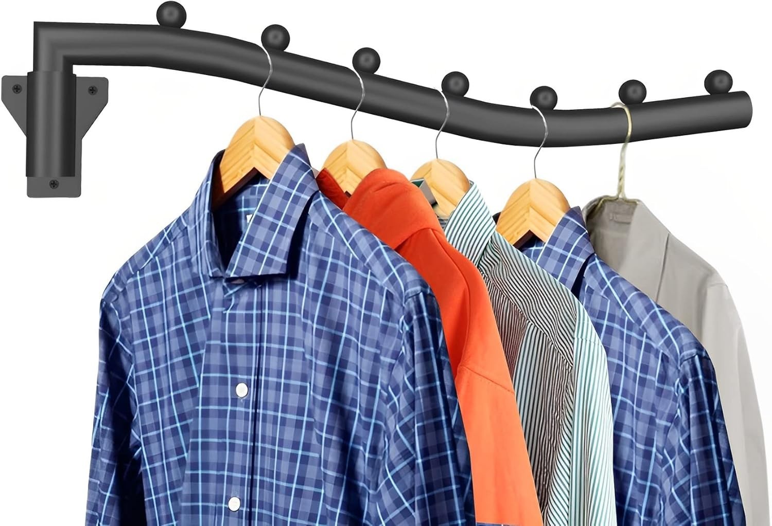 Folding Clothes Hanger Rack Swing Arm Hook Holder Clothing Hanging 1 Pack