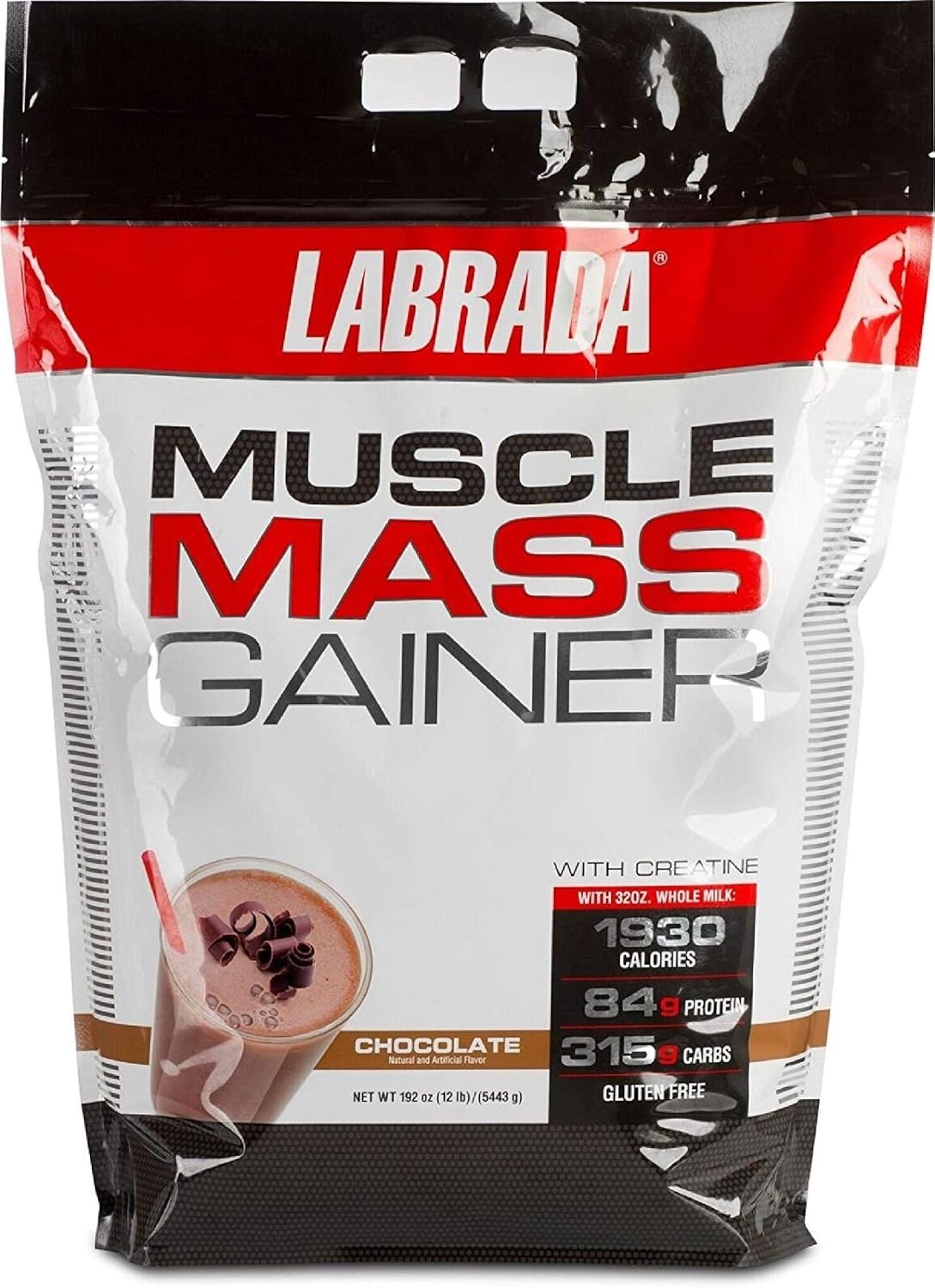 Labrada Muscle Mass Weight Gainer w/ Creatine 1930 Calories 12lb 3 Flavors New
