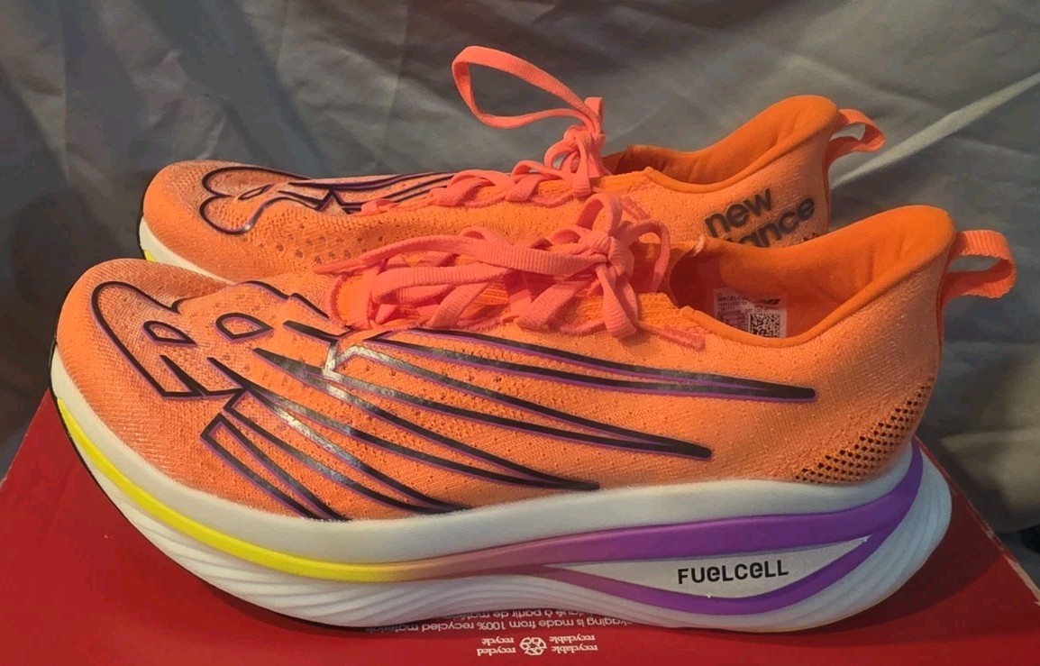 New Balance FuelCell SuperComp RC Elite v3 Shoes Orange Men SZ 8 New No Box Top