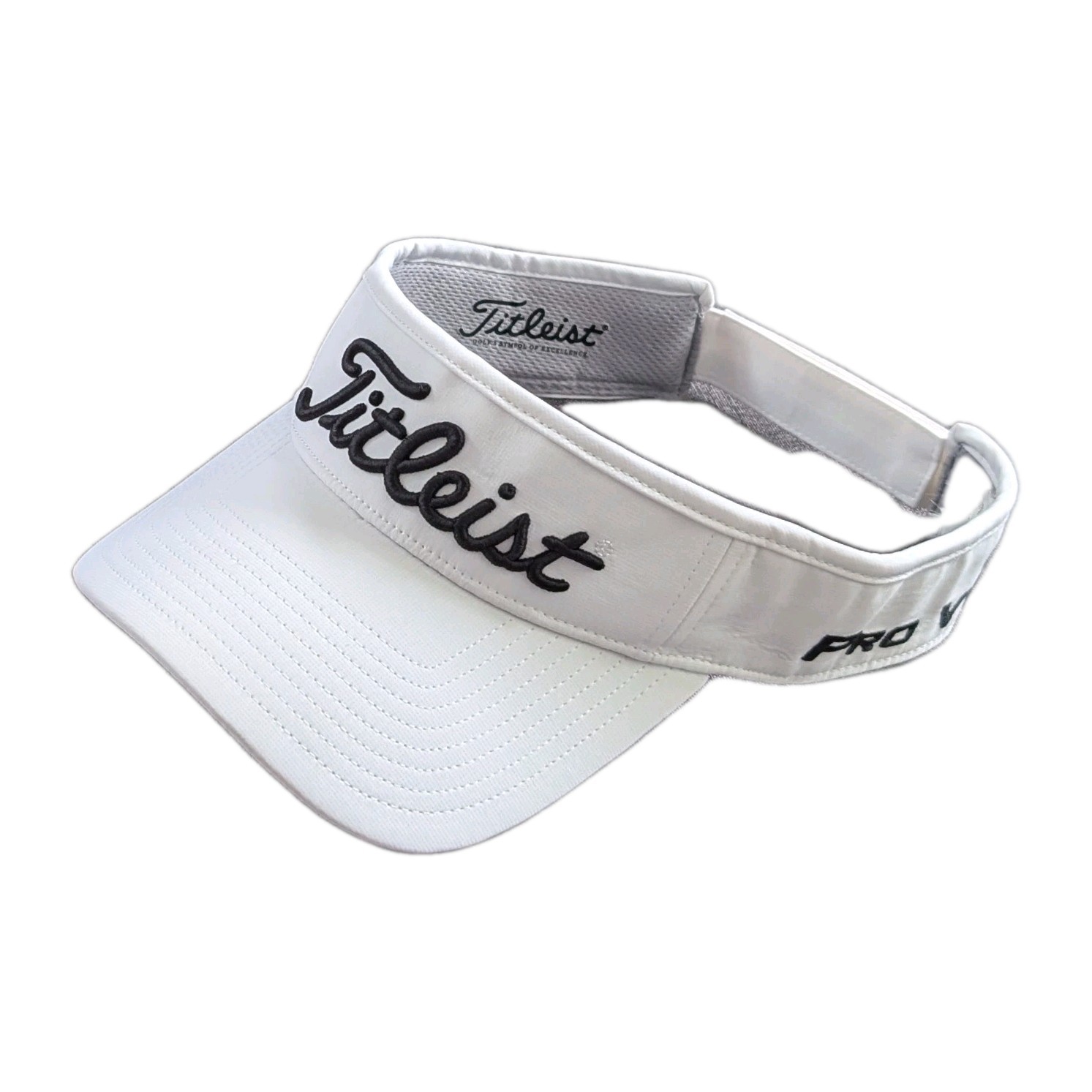 Titleist Tour Performance Golf Visor Hat White Pro V1 FootJoy Adjustable Cleaned