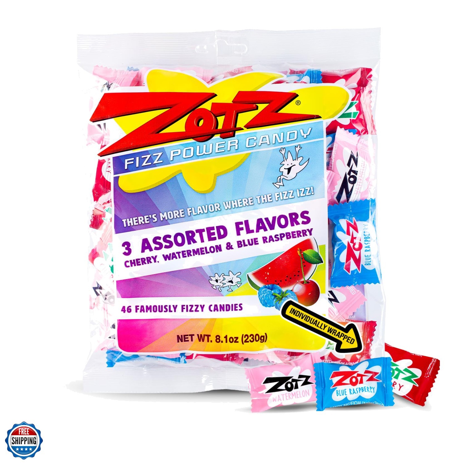 Fizzy Sour Candy Bulk - Retro Italian Hard Candy Individually Wrapped - Class...