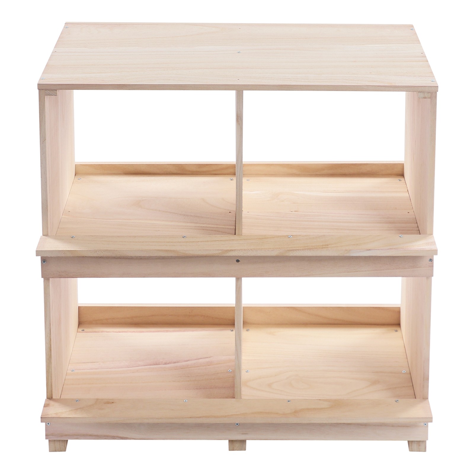 2 Tiers Chicken Laying Boxes 4 Hole Nesting Box Four Compartment Lay Case Farm