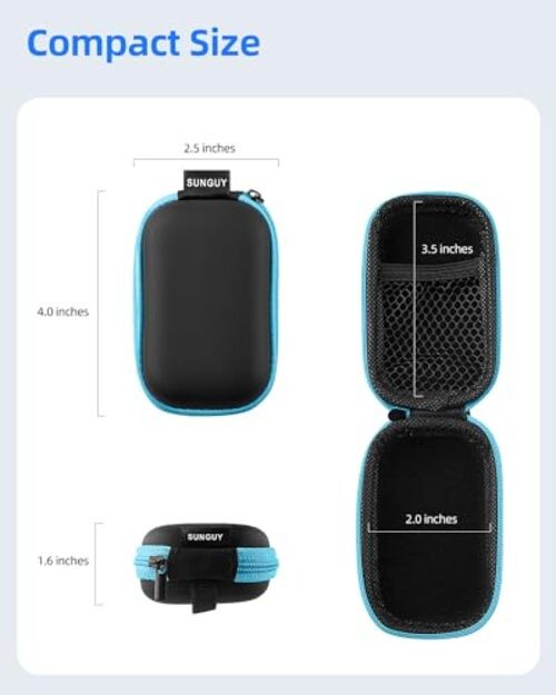 Earbuds Case 2Pack, Rectangle Earbuds Carrying Case, Portable Red+Blue