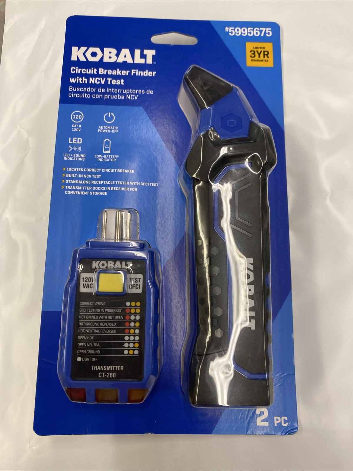 Kobalt 5995675  Circuit Breaker Finder With NCV Test New