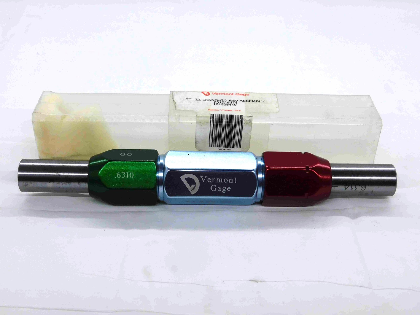 .6310 & .6314 CL ZZ PIN PLUG GAGE GO NO GO .6250 +.0060 OVERSIZE 5/8 16 mm .631