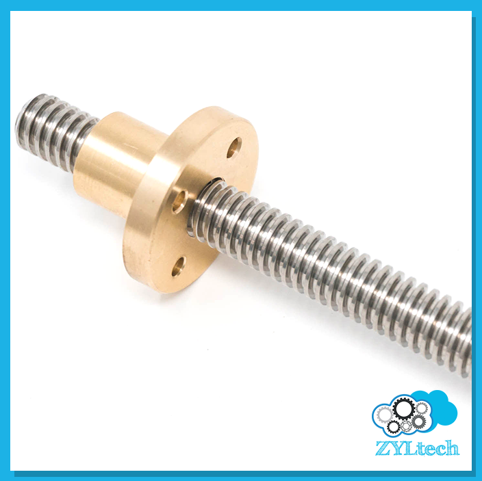 T8x2 Brass lead screw nut only